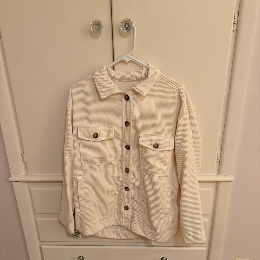 Sugar Rain Cream Jacket Corduroy Button Down Medium